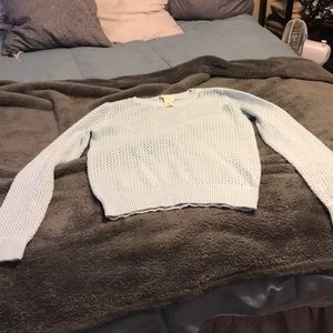 Light green knit sweater, slightly worn